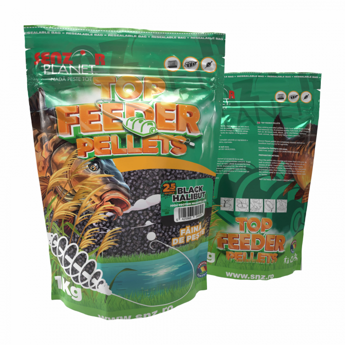 TOP FEEDER PELLETS BLACK HALIBUT 2.5mm 1kg [1]