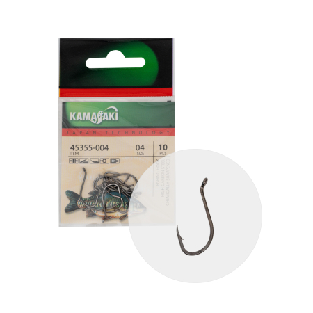 Pescuit la somn - CARLIGE CRAP CU OCHET KAMASAKI P8403BN 7/0 3buc/plic