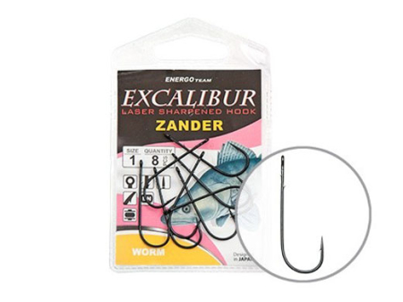 Jig-uri,carlige,ancore - Carlige EnergoTeam Excalibur Zander Worm NR.1 8BUC/PLIC