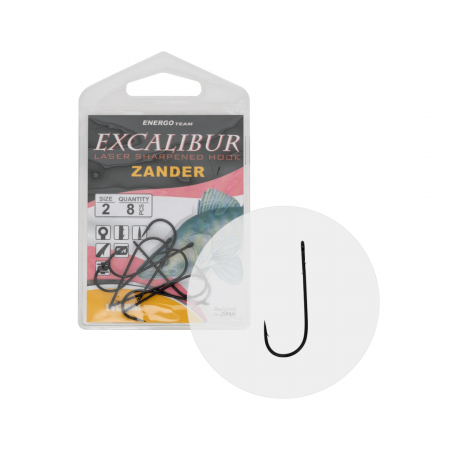 Jig-uri,carlige,ancore - CARLIGE EXCALIBUR ZANDER WORM NR.2 8buc/plic