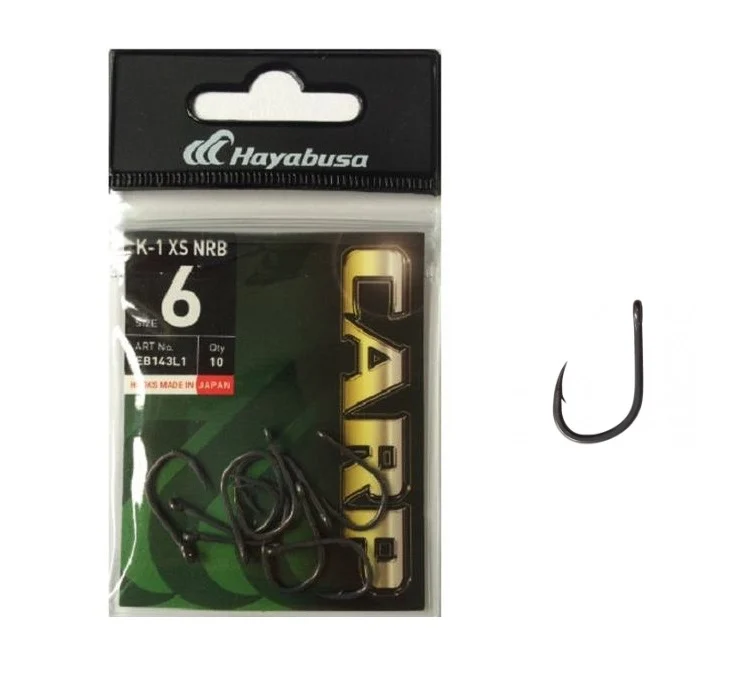 Pescuit la somn - CARLIGE HAYABUSA K1 NRB XS NONREFLECT BLACK NR.2 10BUC/PLIC
