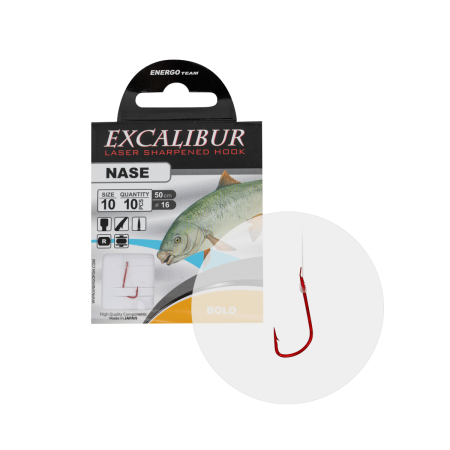 Pescuit la feeder,stationar - Carlige Legate Excalibur Bolo Red NR.10 10BUC/PLIC