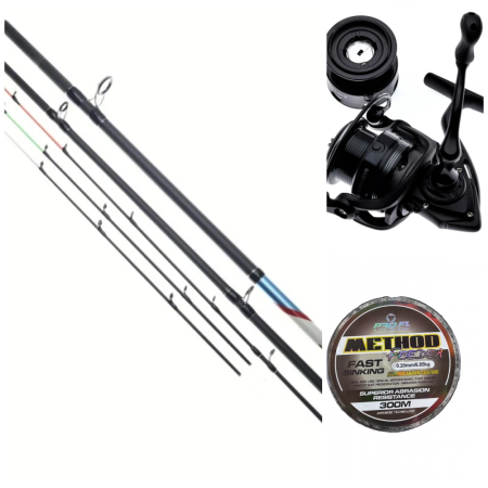 PACHETE CRACIUN - COMBO FEEDER Lanseta Feeder Pro Fl Royal X 3.90m 60-180g+Mulineta Pro Fl Feeder Wind Pro 5000