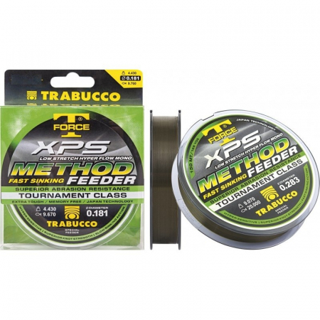 Monofilament-fir principal - FIR T FORCE XPS METHOD FEEDER  0.255mm / 300m / 7.95kg / 17.51kg
