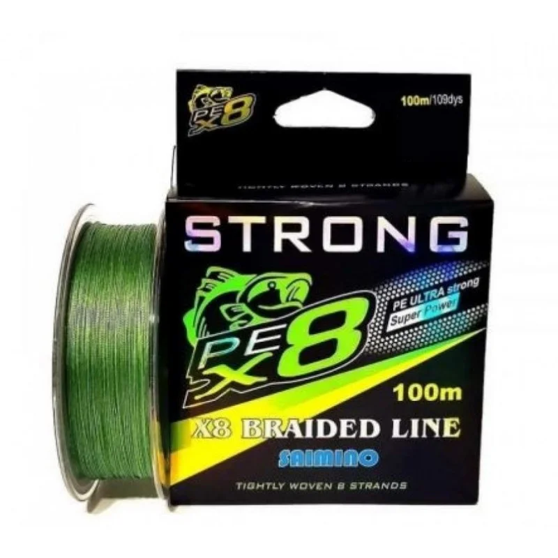 Fire crap - Fir textil PeX8 STRONG X8 Braided Line 100m, Super Power, 0.16mm, 11.2kg, 24.6 lbs