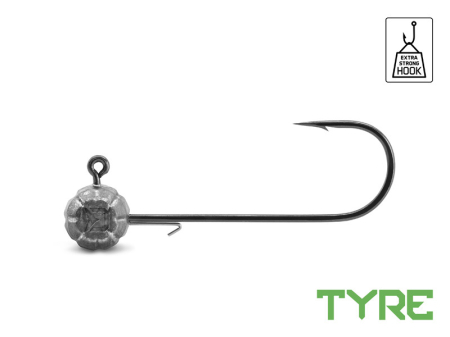 Carlige jig - Jig rotund cu spin pentru năluci Delphin TYRE / 5 buc | 5g-2/0