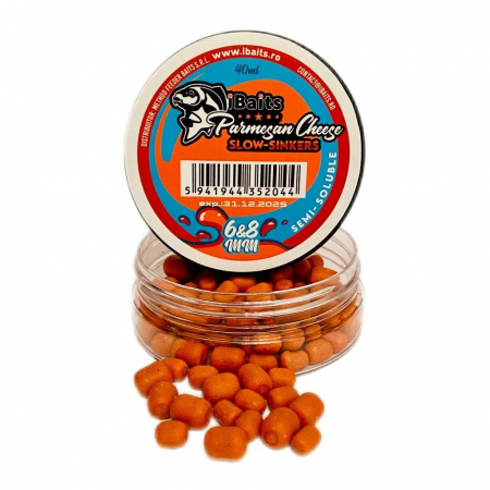Boilies-uri critic echilibrate - MINI BOILES SLOW SINKING 6X8MM PARMESAN CHEESE 40 ML