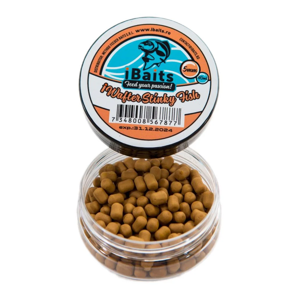 Boilies-uri critic echilibrate - MINI DUMBELL IWAFTER STINKY FISH 5X7MM 40 ML