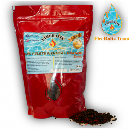 Pelete - Mix Pelete Fire Baits Fishmeal - Orange 2mm 1kg