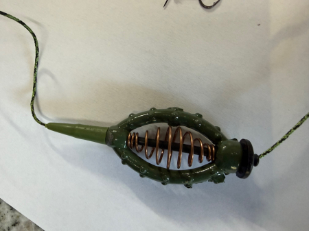 Montura Crap Caras cu 2 carlige nr 8 cu spin momitor 40gr leadcore 60lb [2]