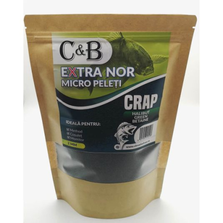 Pelete - Pelete C&B Extra Nor Micro Halibut Green Betaine 2mm