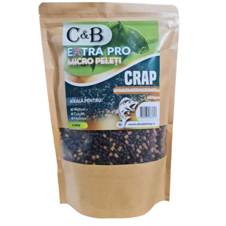 Pelete - Pelete C&B Extra Pro Micro Peleti Multi Atractanti, 4mm, 1kg