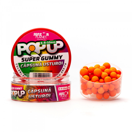 Boilies-uri pop-up - POP-UP CAPSUNA & USTUROI (PORTOCALIU) 6-8-10mm 30g
