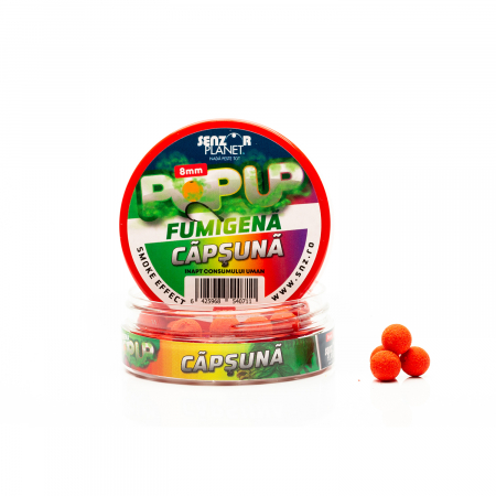 Boilies-uri pop-up - POP-UP FUMIGENA CAPSUNA (ROSU) 8mm 25g