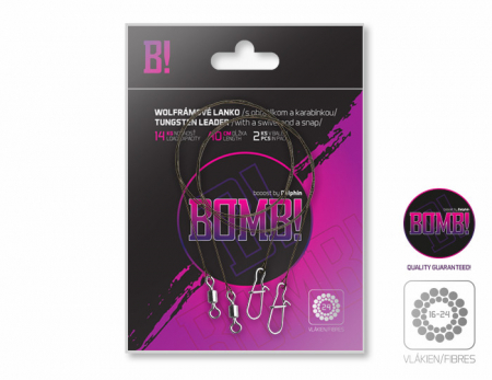 Strună Wolfram BOMB! cu vârtej si agrafă 2buc/15cm/5kg [1]