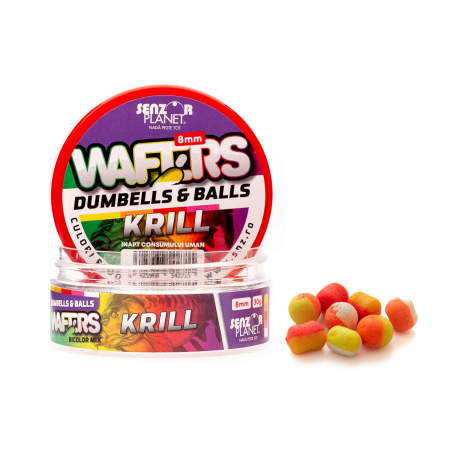 Nade si momeli - WAFTERS DUMBELLS & BALLS BICOLOR KRILL (MIX BICOLOR) 8mm 30g