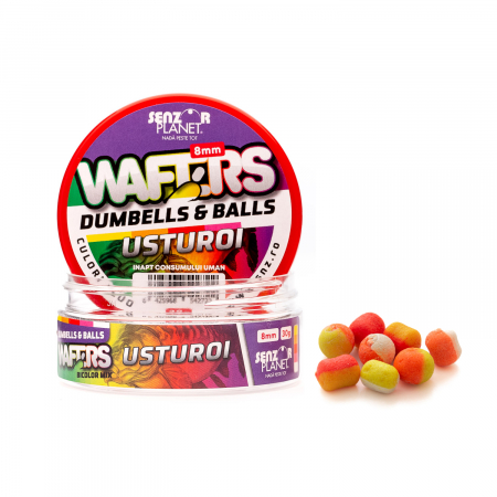 Boilies-uri critic echilibrate - WAFTERS DUMBELLS & BALLS BICOLOR USTUROI (MIX BICOLOR) 8mm 30g