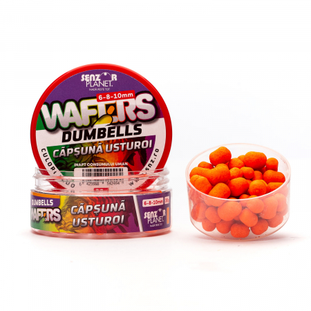 Boilies-uri critic echilibrate - WAFTERS DUMBELLS CAPSUNA & USTUROI (PORTOCALIU) 6-8-10mm 30g