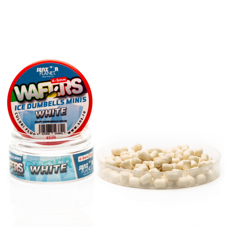 Boilies-uri critic echilibrate - WAFTERS ICE DUMBELLS MINIS WHITE 4-5mm 15g