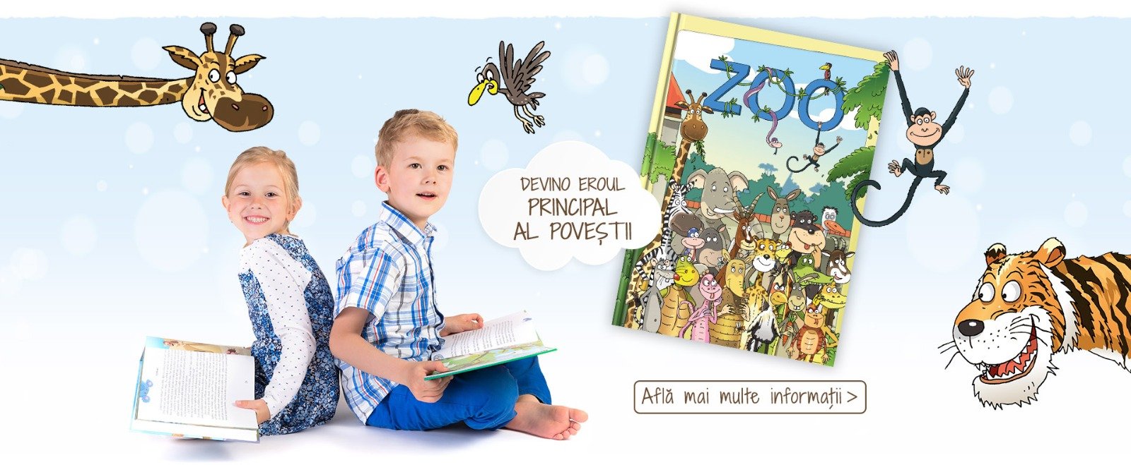 carte personalizata pentru copiii care iubesc animalele