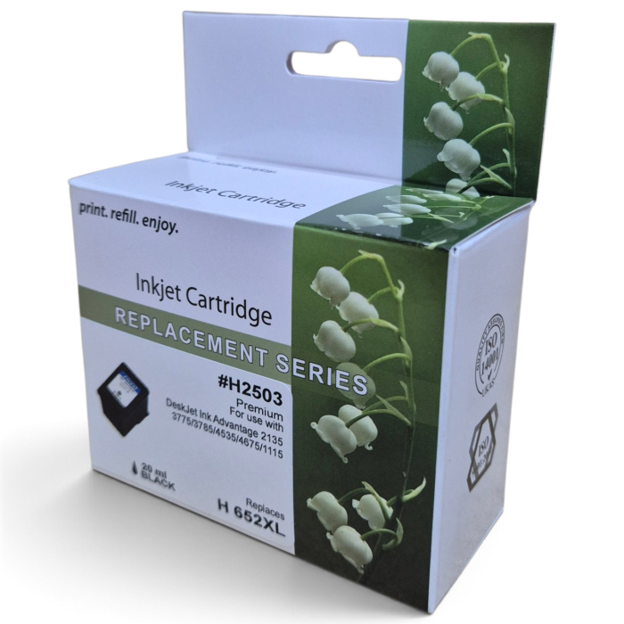 Cartus cerneala compatibil HP F6V25AE 652 black (negru) [4]