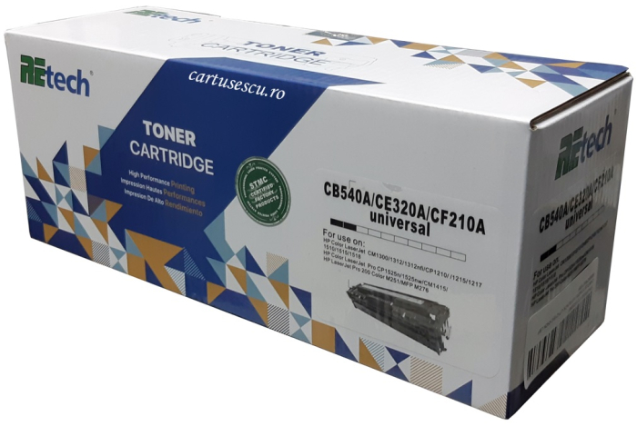 Cartus toner Retech compatibil HP CB540A/CE320A/CF210A black [3]