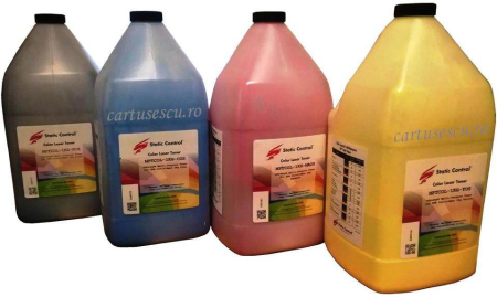 Toner refill - Bidon toner Static Control compatibil HP SCC-TO-MPTC-BK/C/M/Y/1KG  black + cyan + magenta + yellow