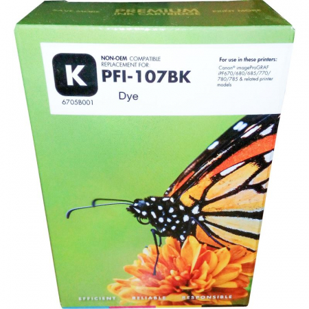 Cartuşe cerneală - Cartus cerneala compatibil Canon PFI-107BK black