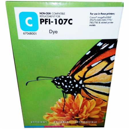 Cartuşe cerneală - Cartus cerneala compatibil Canon PFI-107C cyan