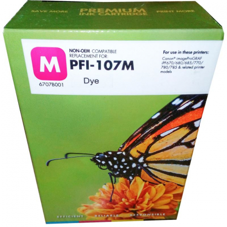 Cartuşe cerneală - Cartus cerneala compatibil Canon PFI-107M magenta