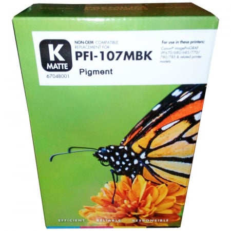 Cartuşe cerneală - Cartus cerneala compatibil Canon PFI-107MBK matte-black