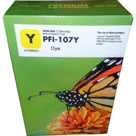 Cartuşe cerneală - Cartus cerneala compatibil Canon PFI-107Y yellow