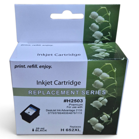 Consumabile compatibile - Cartus cerneala compatibil HP F6V25AE 652 black (negru)