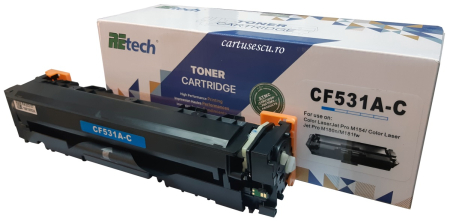 Cartuşe toner - Cartus toner Retech compatibil HP CF531A 205A cyan