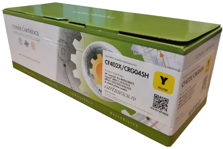 Cartuşe toner - Cartus toner Static Control compatibil HP/Canon CF402X/CRG-045HY yellow
