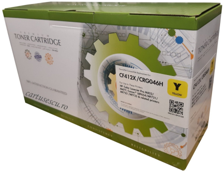 Cartuşe toner - Cartus toner Static Control compatibil HP/Canon CF412X/CRG-046HY yellow