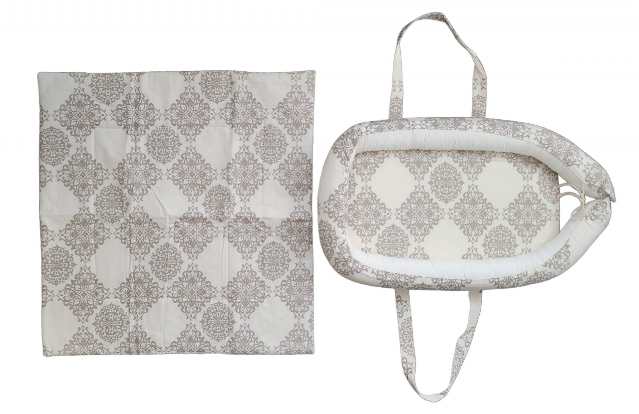 Baby Nest Somnart: Cosulet bebelusi + Salteluta 42x84x2 cm + Paturica 70x70 cm model Elegant Armonia [4]