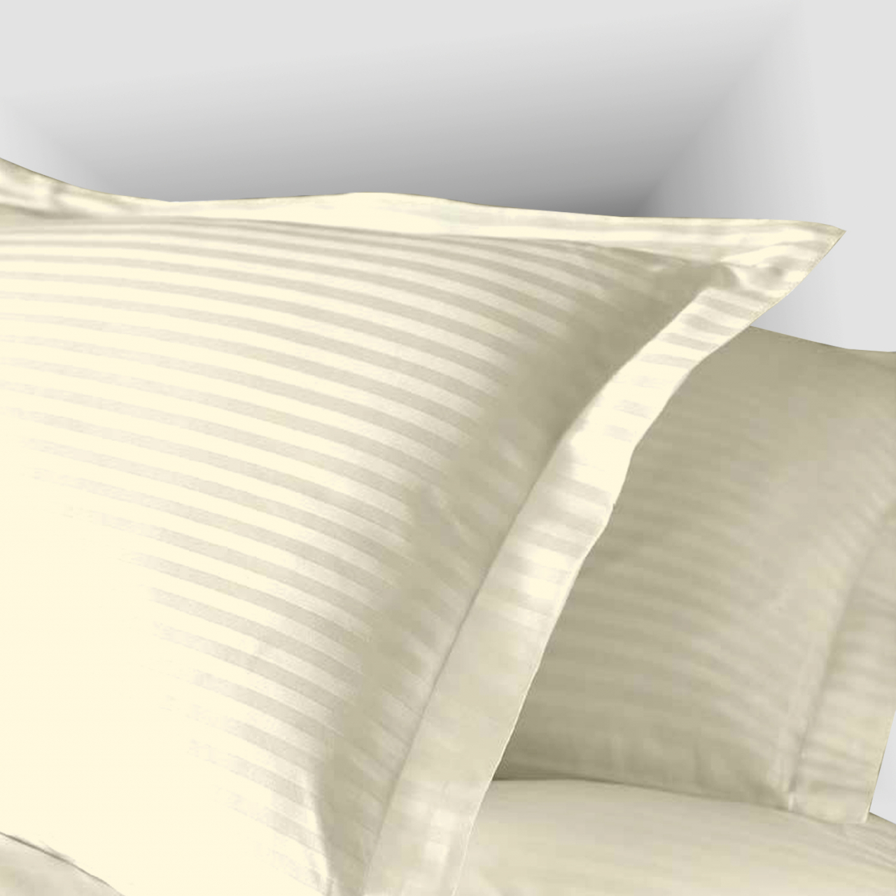 Fata de perna 40x40cm,damasc satinat,100% bumbac,crem-H026 [1]