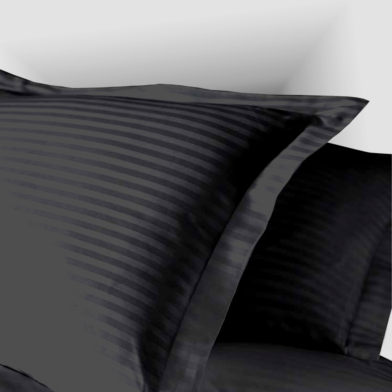 Fata de perna 40x40cm,damasc satinat,100% bumbac,neagra-H033 [1]
