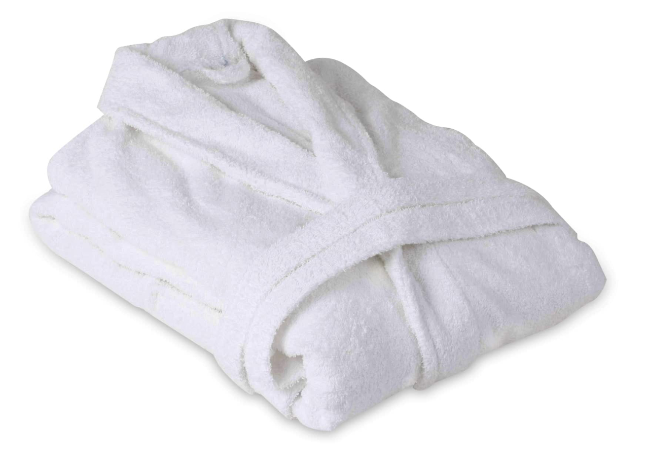 Halat de baie alb hotel Somnart unisex 100% bumbac, 400gsm, marimea S-M [1]