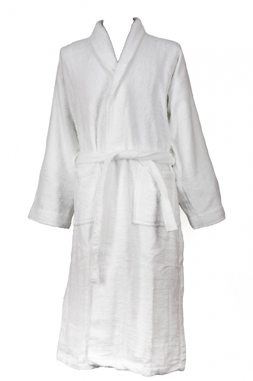 Halat de baie alb hotel Somnart unisex 100% bumbac, 500gsm, marimea L [3]