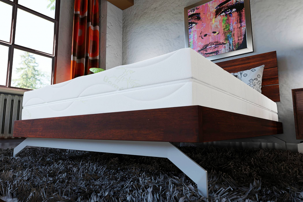 Saltea cu memorie 3D Somnart Memory Bambus 140x200, înălțime 16 cm, husă cu bambus lavabilă și detașabilă cu fermoar, mânere, fermitate medie [4]