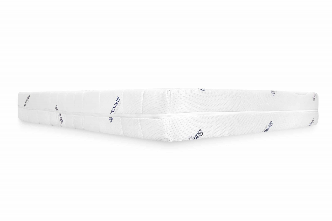 Saltea cu spumă poliuretanică Somnomed Antiacaria 140x200, înălțime 20 cm, pentru alergici, husă detașabilă și lavabilă cu tratament antiacarian, fermitate medie [11]