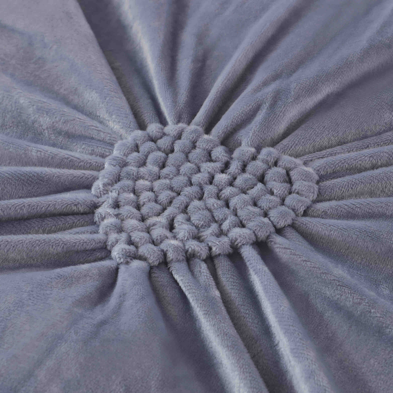 Lenjerie de pat din catifea cu inimi brodate,4 piese,gri deschis- A1375 [2]