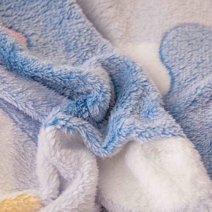 Lenjerie de pat dublu cocolino,4 piese cu elastic,bleu cu stelute-A603 [4]