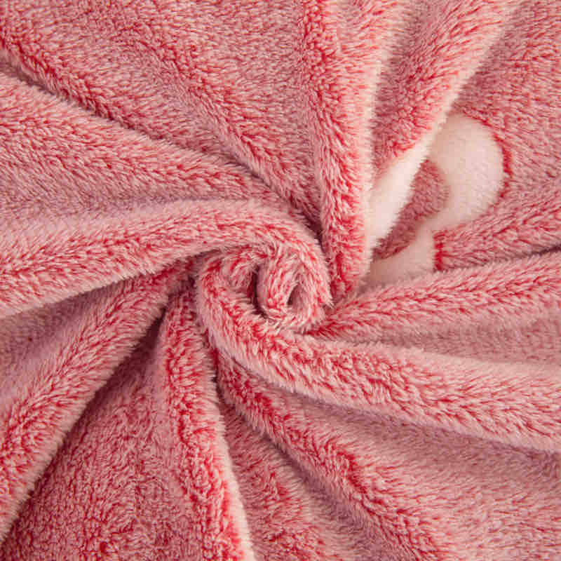 Lenjerie de pat dublu cocolino,4 piese cu elastic,roz cu inimioare-A956 [4]