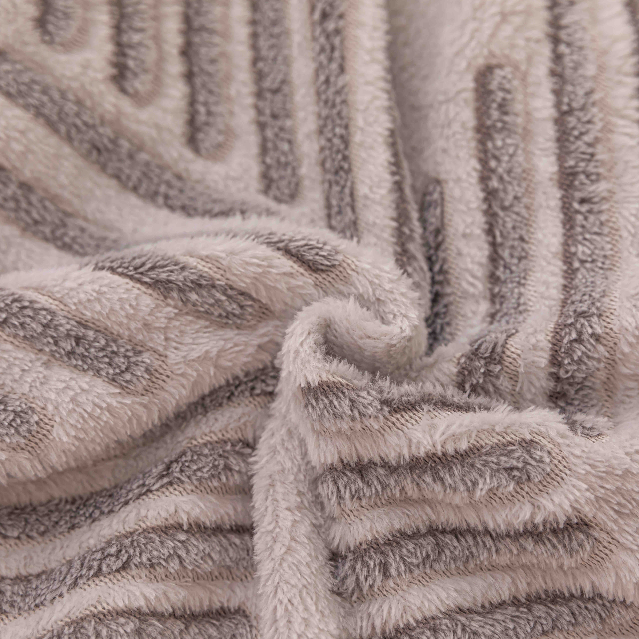 Lenjerie de pat dublu cocolino,4 piese cu elastic,gri cu dungi-A930 [4]