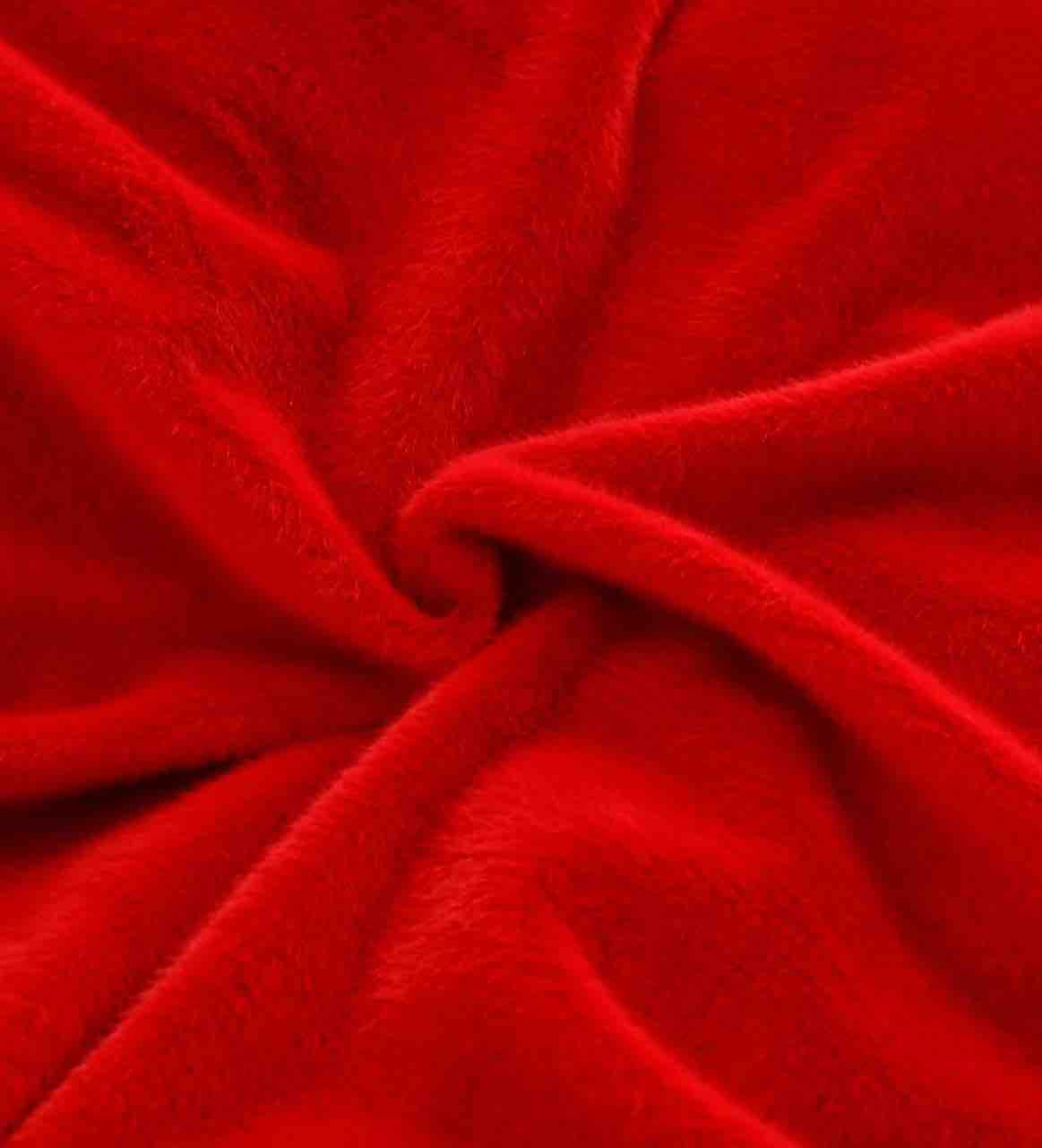 Lenjerie de pat dublu cocolino,blana de iepure cu fir scurt,6 piese.cearceaf de pat cu elastic,rosie-A1452 [5]