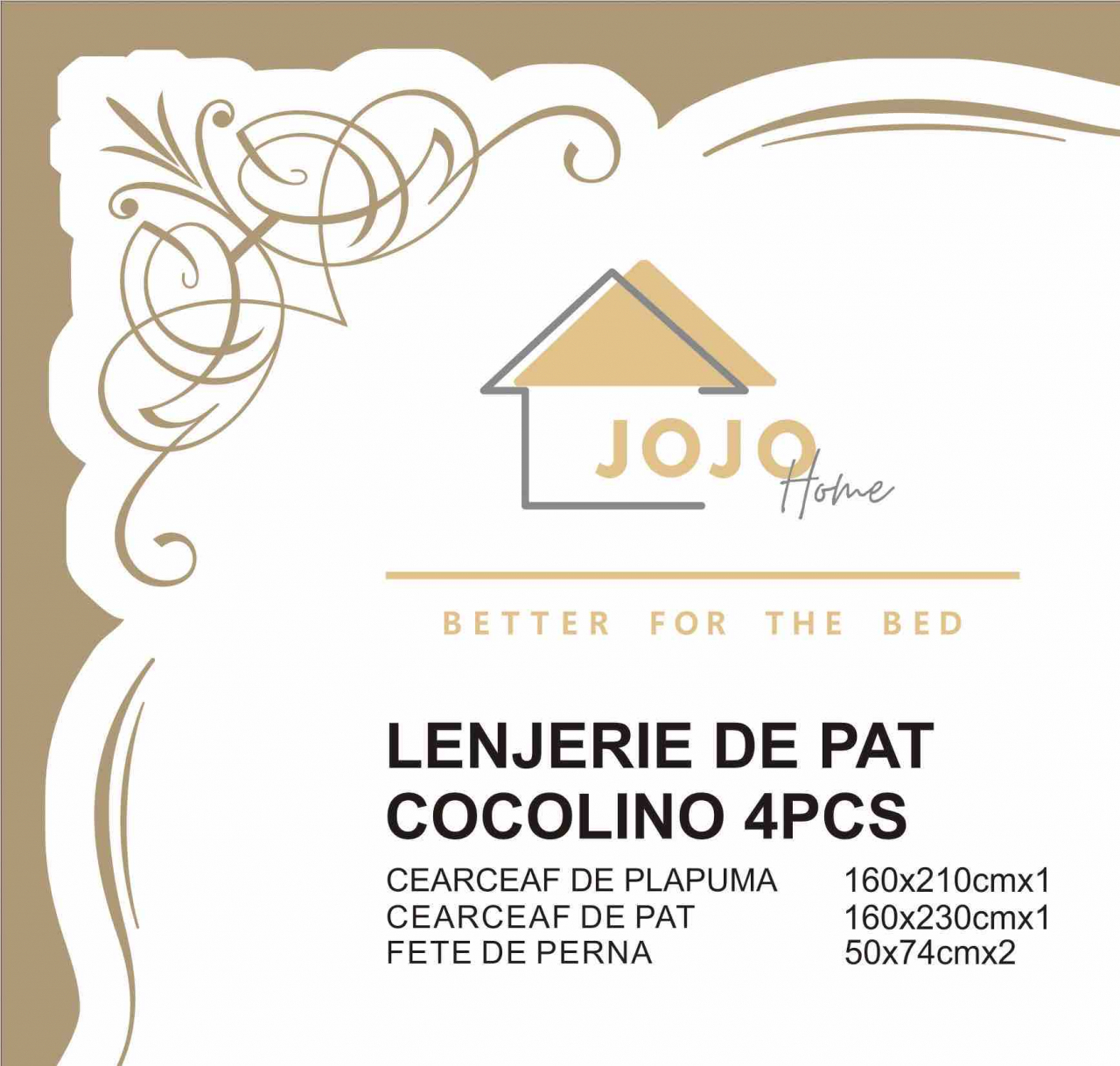 Lenjerie de pat single,cocolino,4 piese,cearceaf de pat normal,alba cu floricele-A1440 [2]