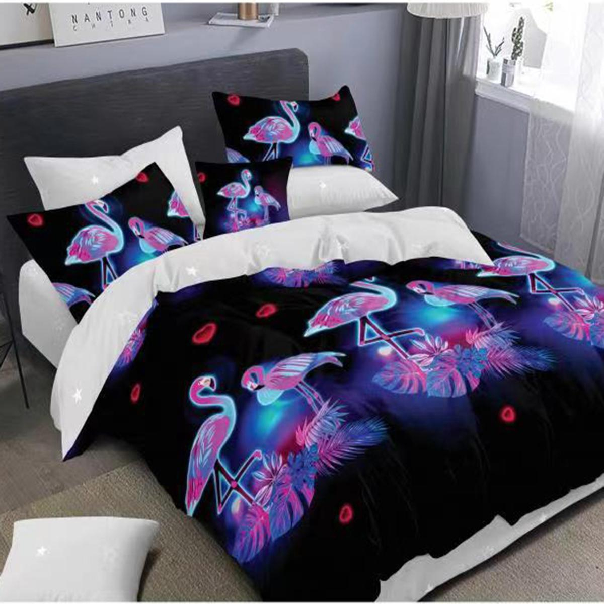 Lenjerie pat dublu,bumbac finet,6 piese,cearceaf normal 220x240cm, cearceaf pilota 200x220cm, 2 fete de perna 50x70, 2 fete de perna 70x70-M160 [1]